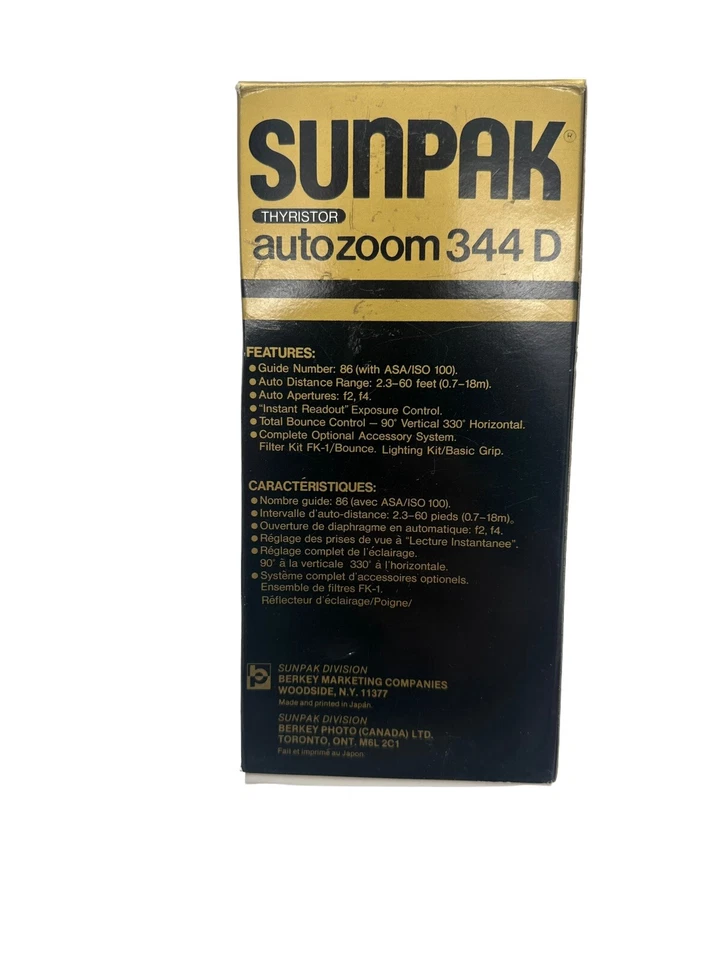 Sunpak 344D Auto Zoom Shoe Mount Flash For Nikon Pentax Cameras 650-366 New OS - Image 4 of 4