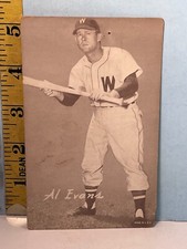 1947-66 Exhibits Baseball Cards: Al Evans Senators