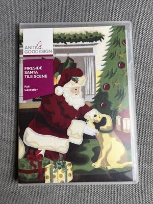 Anita Goodesign Design CD Fireside Santa Tile Scene Full Collection