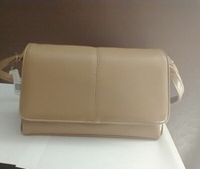 Liz Claiborne Purse Vintage New Camel Shoulder Handbag 9 inch