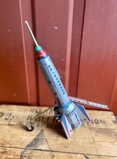 Vintage MS378 SKY EXPRESS APOLLO SPACESHIP SPACE ROCKET Tin Friction Toy WORKS