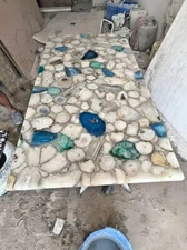 Mix Agate Table Tops Custom Dining & Kitchen Decorative Home Decor