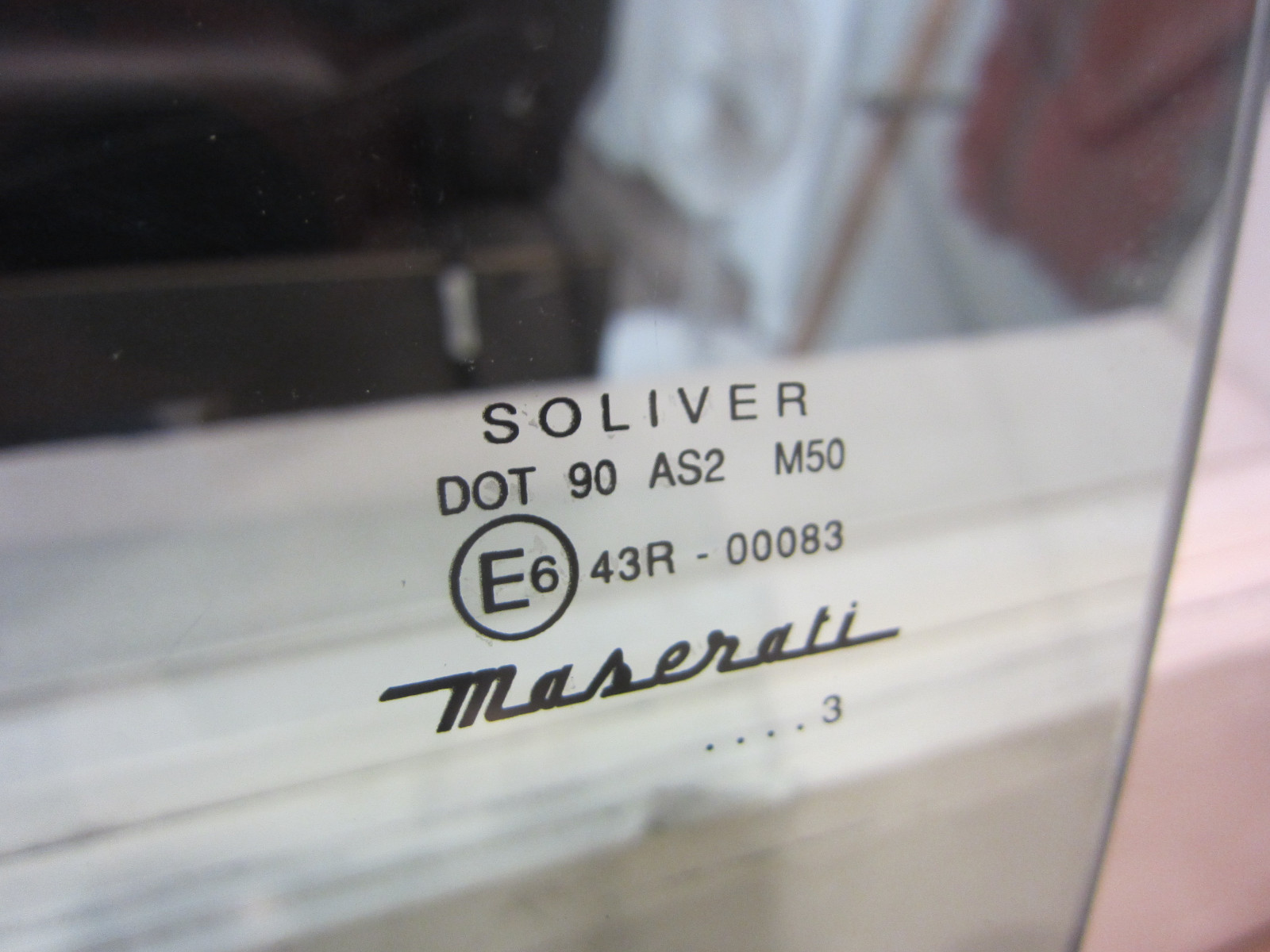 Maserati 3200,4200 - LH Side Door Glass (USED)- P/N 387700305