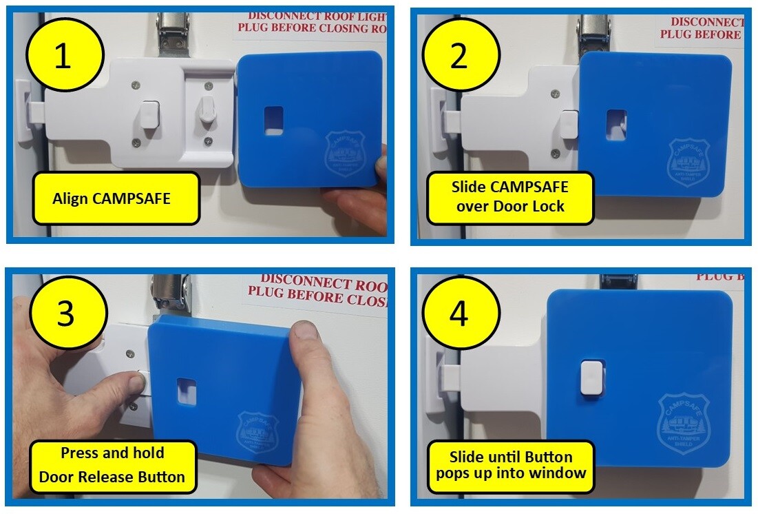 CAMPSAFE AntiTamper Door Lock Security Shield for Jayco Camper Van