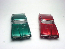 T-JET CANDY PAINTED RED  GREEN 1969 GTO HARDTOP HO SLOT CAR.NEW. NEVER MOUNTED