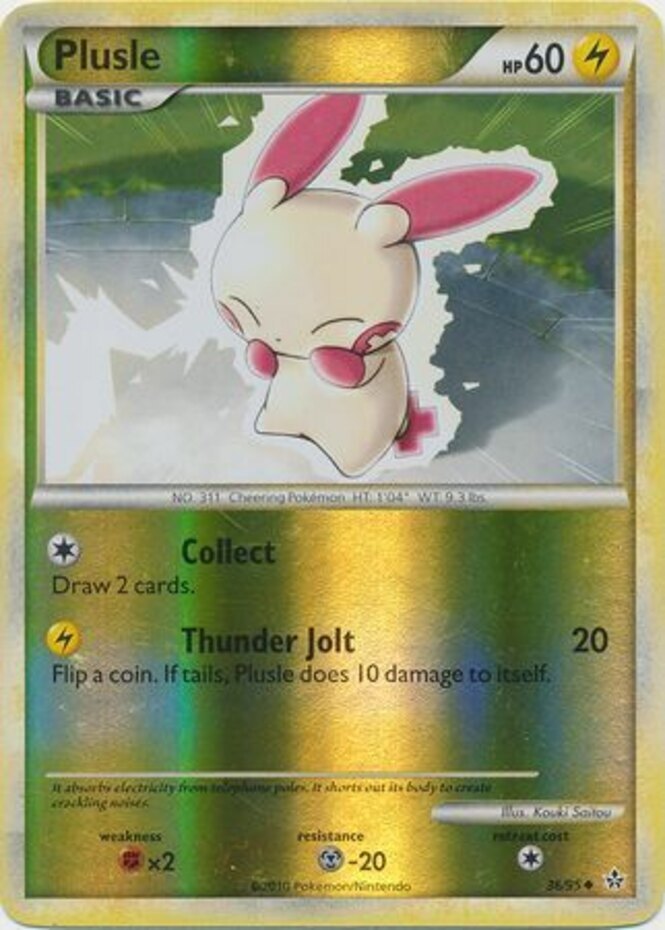 Pokemon - Plusle - 36/95 - Uncommon - Reverse Holo - HS
