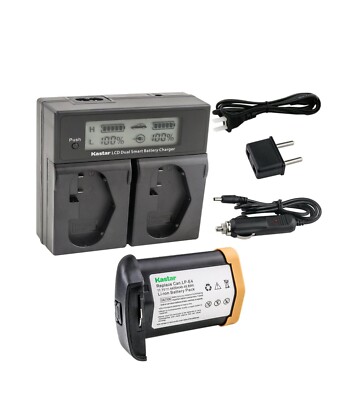 Premium Decoded LP-E4 Battery + Dual Charger For Canon 1D 1Ds III & IV, 1DX, 1Dc