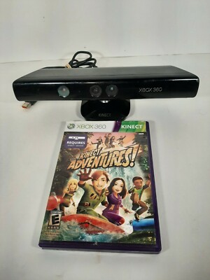 Microsoft Xbox 360 Kinect Motion Sensor Bar Model 1414 W/ Kinect Adventure Game
