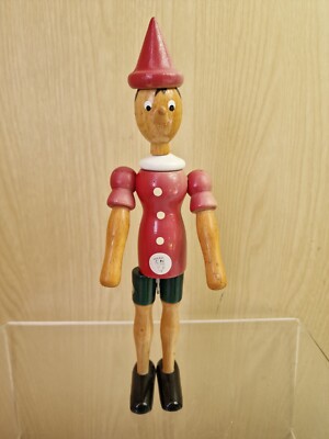 Pinocchio - von Mastro Geppetto Made in Italy - Gelenkspielzeugpuppe aus Holz 10 Zoll