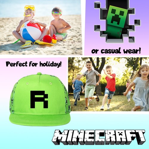 Minecraft personalisierte Baseballkappe für Jungen verstellbare Mütze 100 % UV-Schutz - Bild 7 von 34