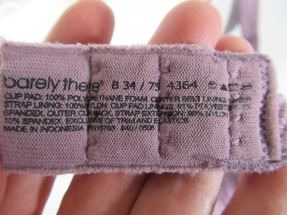 Sujetador Barely There cómodo curvas 34B púrpura con aros 4364 Foto 4 de 4