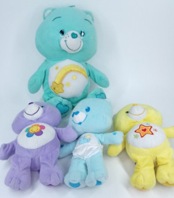 Care Bears Plush Bundle Lot Wish Bear Harmony Baby Yellow Star Stuffed Toy