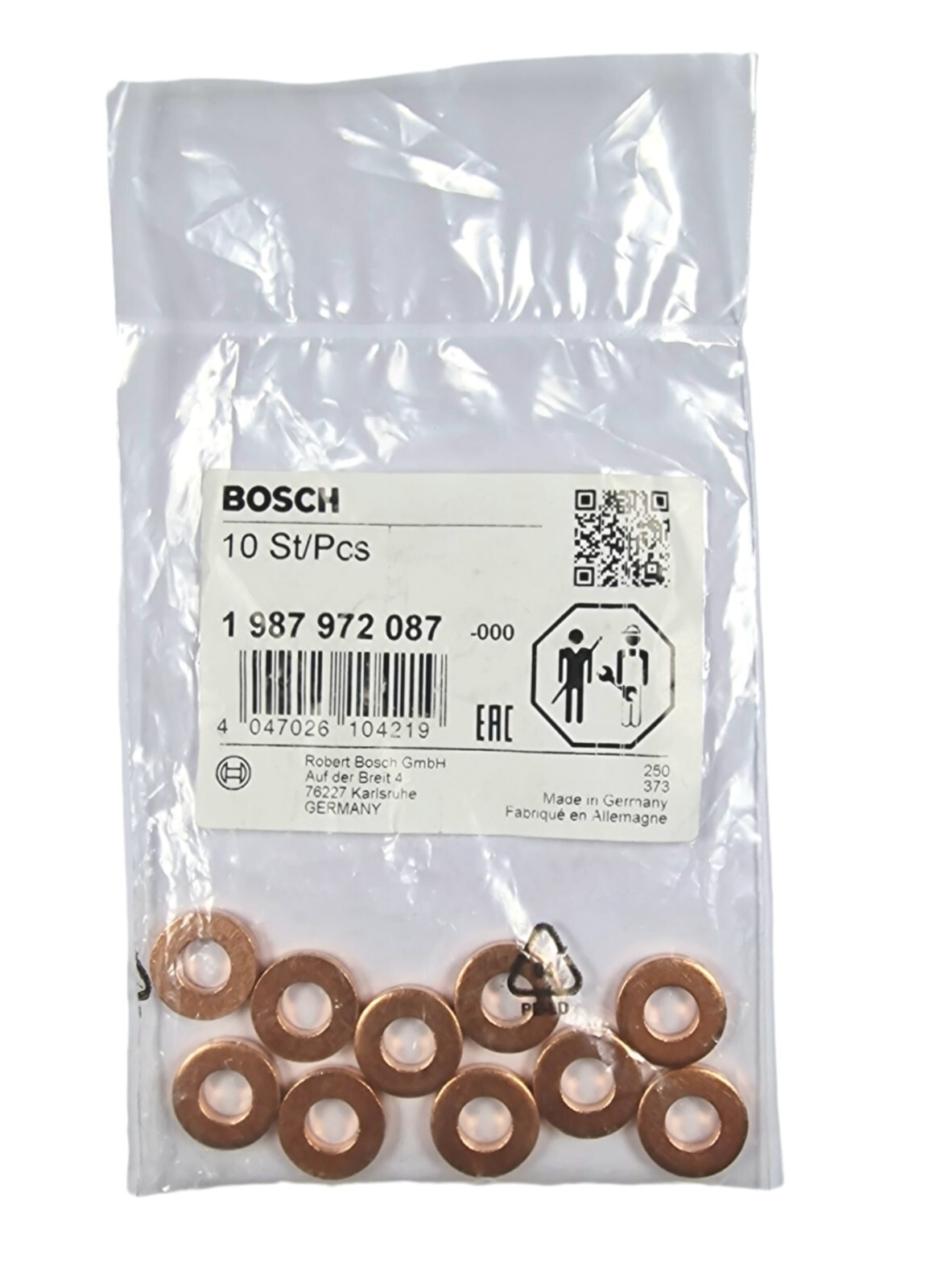 Genuine Bosch Renault Alaskan 2.3 DCI Diesel Fuel Injector Copper Seal Ring x 10