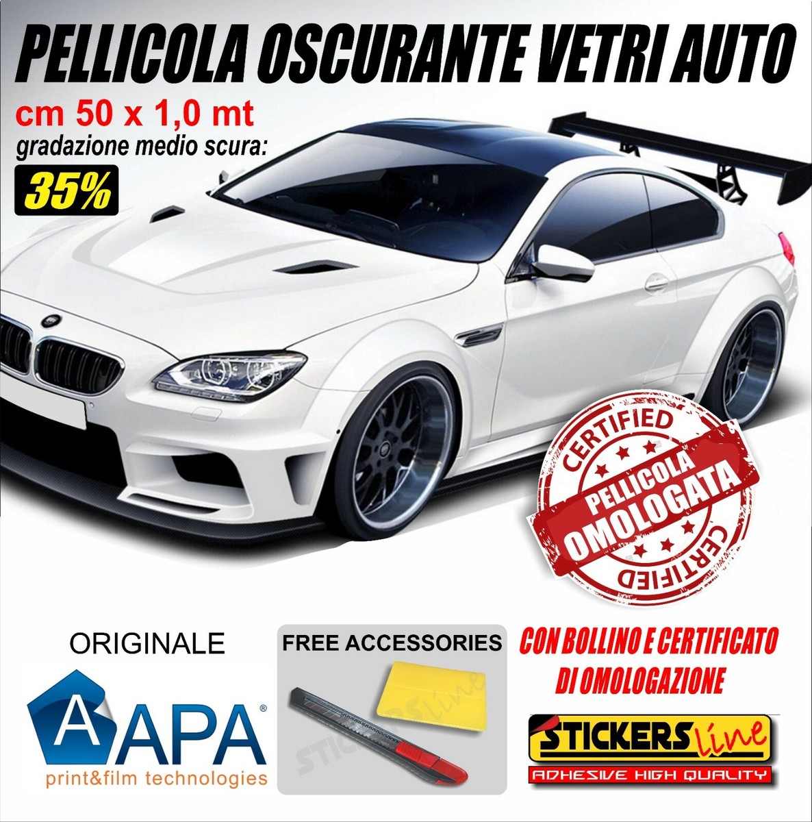 FOLIATEC Pellicola oscurante per vetri auto, MIDNIGHT Superdark, 51 x