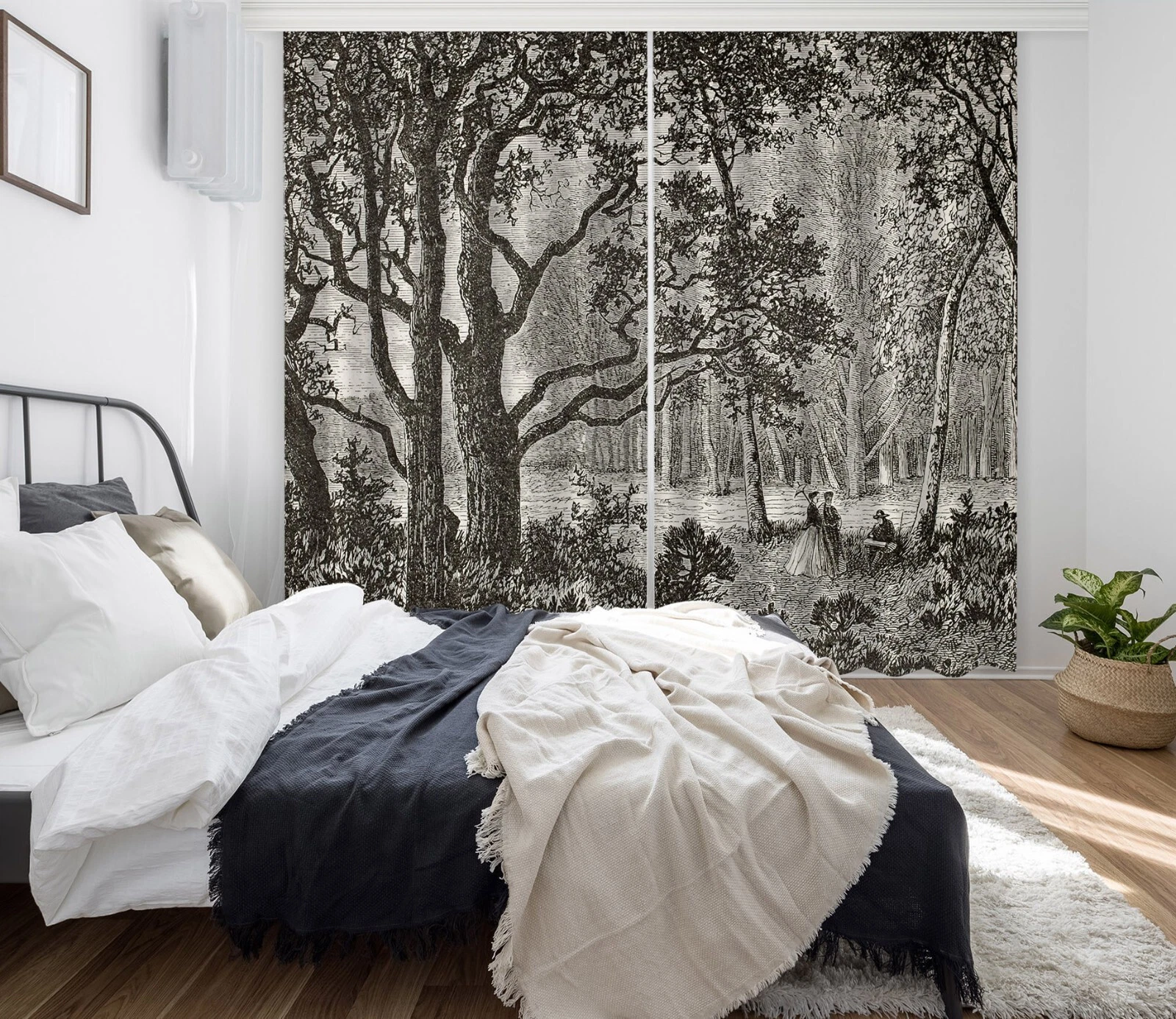 3D Hand Painted ZHUC5159 Photo Curtain Window Blockout Fabric Vera 2023