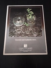 1979 CARLO MORETTI GLASS ART DESIGN MURANO VENICE VINTAGE ADVERTISING