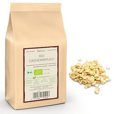 (18,90 EUR/kg) 1kg BIO Cashewbruch - Cashew Nüsse BIO Stücke, BIO Cashewkerne