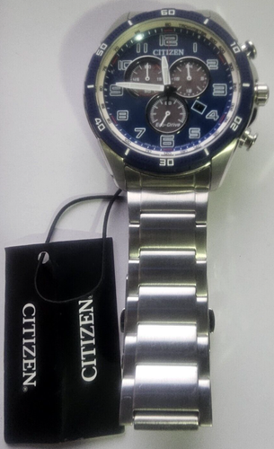 Citizen AR Chronograph Eco-Drive AT2440-51L 45mm Silver-Tone Stainless Steel…