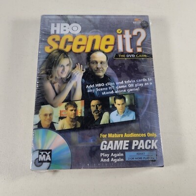 HBO Scene It? DVD Trivia Game Pack TVMA Factory Sealed 2005 HBO Clips & Cards