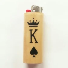 My King Lighter Case Holder Sleeve Cover Gift for Him Fits Bic Lighters