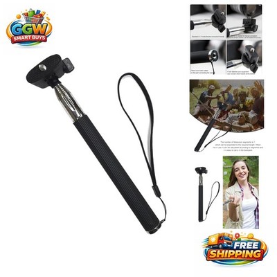 Compact 37 Inch Selfie Stick Tripod for Camera and Phone - 7 Sections Extendable
