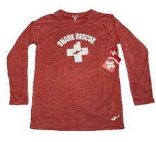 Shark Rescue Long Sleeve Shirt Rash Guard Beach Youth Size 14 Swim UPF 50 NEW