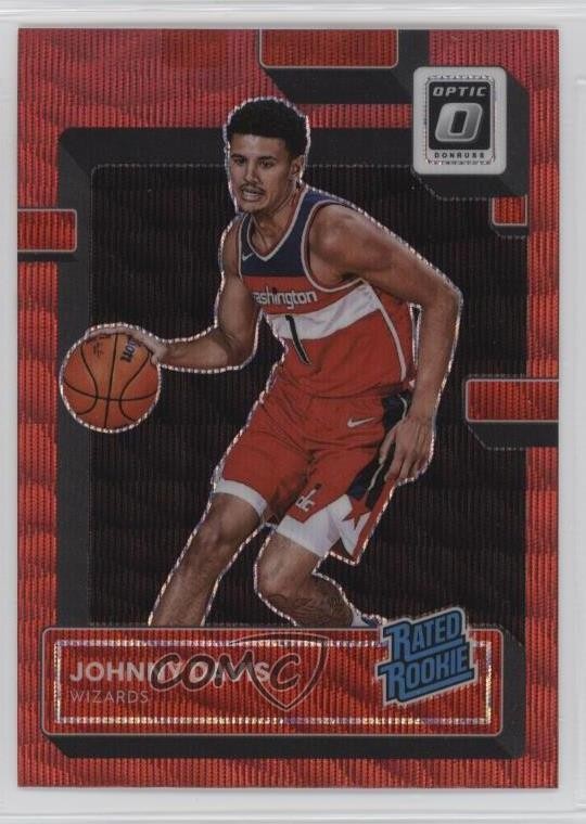 2022-23 Panini Donruss Optic Rated Rookie Red Wave Prizm Johnny Davis #206 0t28