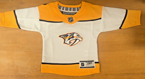 Nashville Predators NHL Infant Toddler Away Jersey 12/24M White Gold Outerstuff