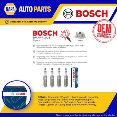Spark Plugs Set 4x fits FORD KA 1.0 1.3 1.6 99 to 08 Genuine Bosch Guaranteed