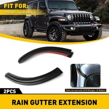 2PCS Water Rain Gutter Extension For Jeep Wrangler JL 2018 2019 2020 2021 NEW