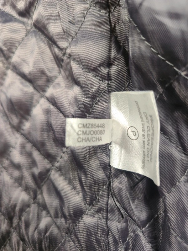 Calvin Klein Modern Wool Blend Jacket Regular Black Quilted Lining M 322 image 10
