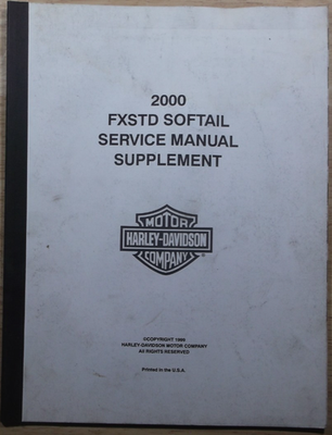 2000年ハーレーダビッドソン　ソフテイルモデル　サービスマニュアル 2000 HARLEY DAVIDSON FXSTD SOFTAIL SERVICE MANUAL SUPPLEMENT | eBay