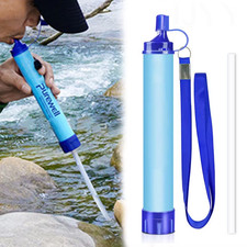 Portable Water Filter Straw Camping Survival Gear Hiking Emergency Purifier