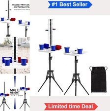 Cornhole Scoreboard 2 Set Score Keeper with Drink Holder Tripod for Outdoor