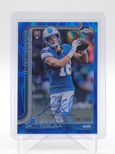 ISAAC TESLAA 2025 TOPPS CHROME BLUE LAVA REFRACTOR ROOKIE AUTO /150 Q5849