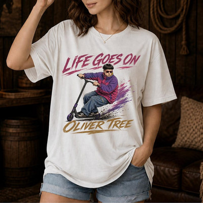 Oliver Tree Life Goes On Shirt, Scooter Rider Graphic Tee, Oliver Tree Fan Shirt