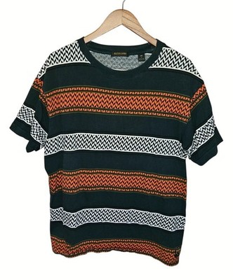 Scotch & Soda Geometric Print Short Sleeve Cotton Tee Shirt Mens Large Aztec