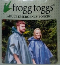Frogg Toggs Adult Emergency Poncho Green - One Size Fits All Recyclable NEW NIP
