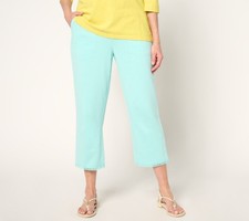 Denim  Co. Women's Petite Pants PM Beach Straight Leg Crop Pant Blue A690410