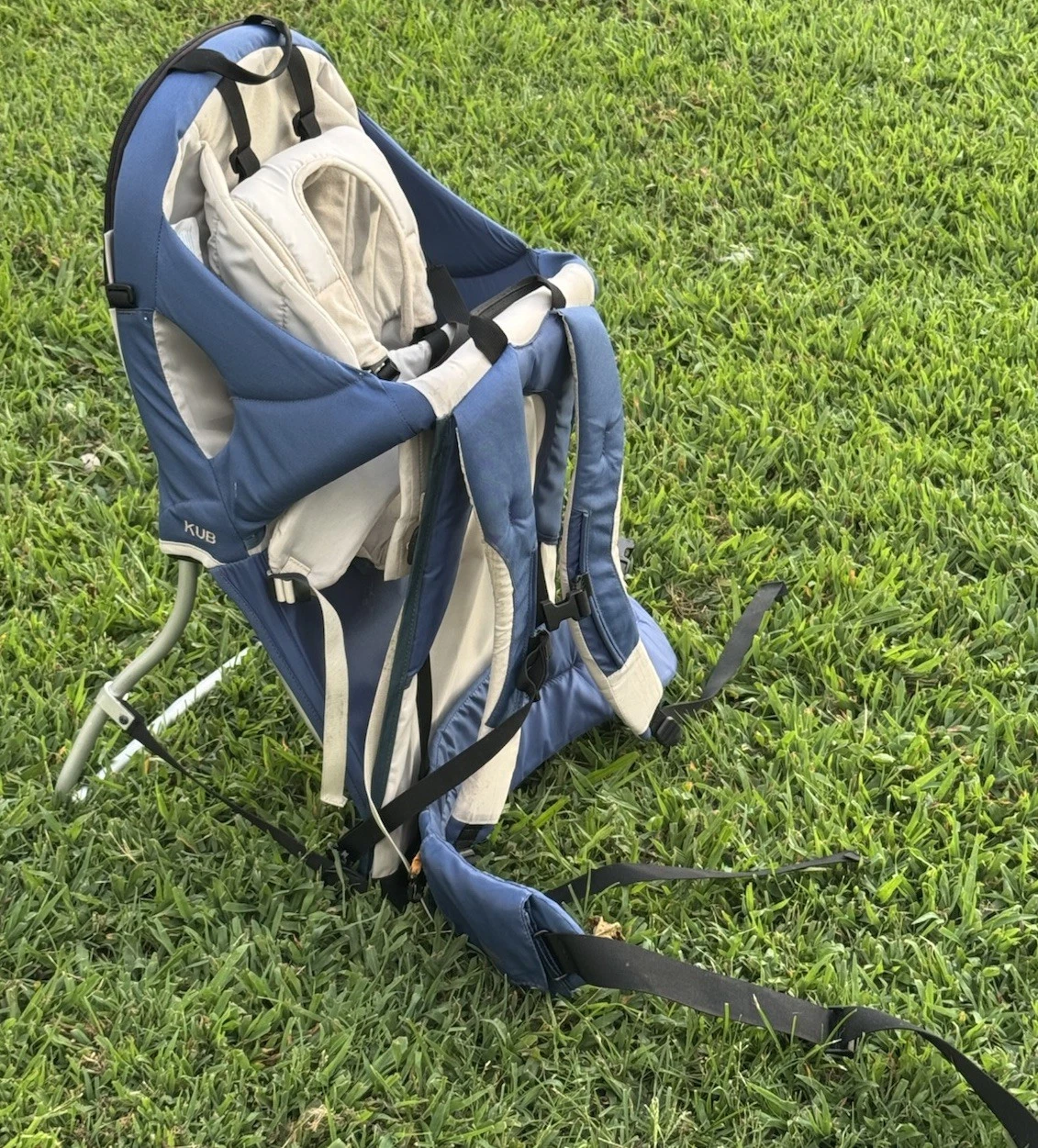 Kelty Kids Child Carrier Backpack With Stand Blue & Beige Good Used Condition