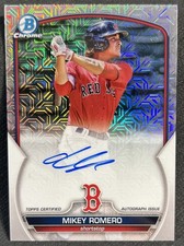 2023 Bowman Mega Box Mikey Romero Auto BMA-MR Mojo Refractor RED SOX