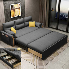 Unicorn Furniture Convertible 3 Seater King Size Pull Out Sofa Bed with Storage