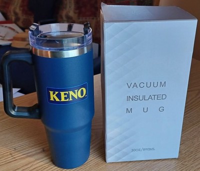 Massachusetts State Lottery KENO 30oz Vacuum Insulated Mug Tumbler, *No Straw*