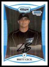 Brett Cecil 2008 Bowman Chrome #BCP178 Blue Jays MLB READ FREE SHIP AutographDen