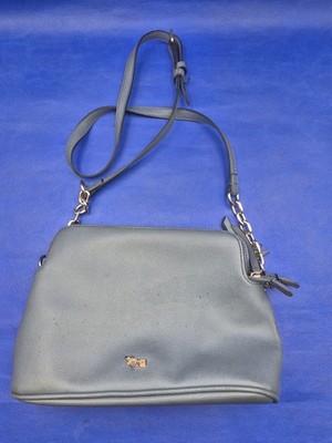 Mathew+Julian Good Old Friends Gray Pebbled Vegan Leather Shoulder Bag 11x7x4