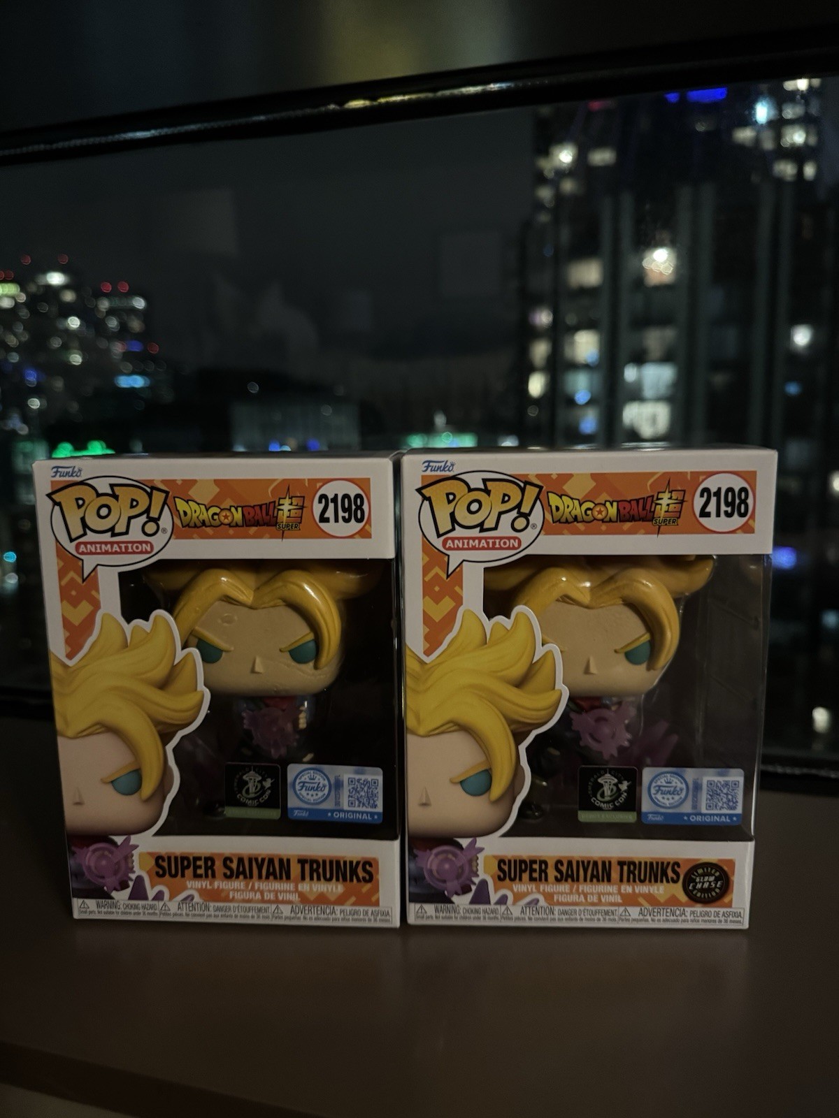 Funko Pop! Animation Dragon BallZ Super Saiyan Trunks + Chase ECCC Exclusive Set