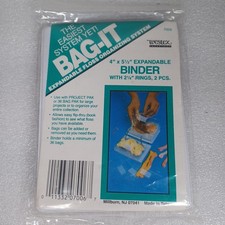 Expandable Floss Organizing System Bag-It Binder 4" X 5.5" With 2 And 1/8" Rings