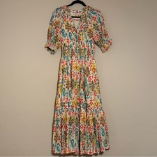 Anthropologie Felipa Maxi Dress Neutral Motif XS