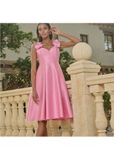 ADRIANNA PAPELL DRESS/Size 4/FIT &FLARE/PINK