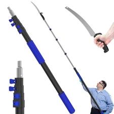 26FT Reach Pole Saws for Tree Trimming, Manual Pruning Pole Saw with 5-20FT T...